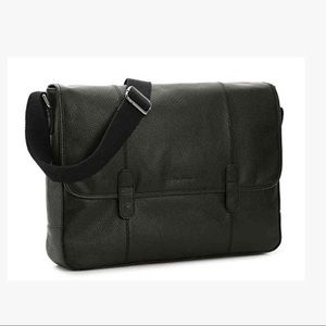 Cole Hahn pebbled messenger leather bag